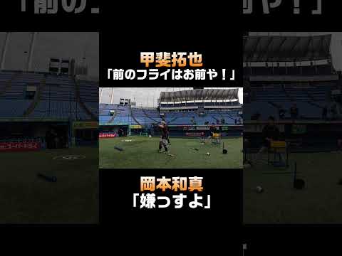 甲斐「和真!前のフライはお前や!」岡本「嫌っすよ」 #shorts