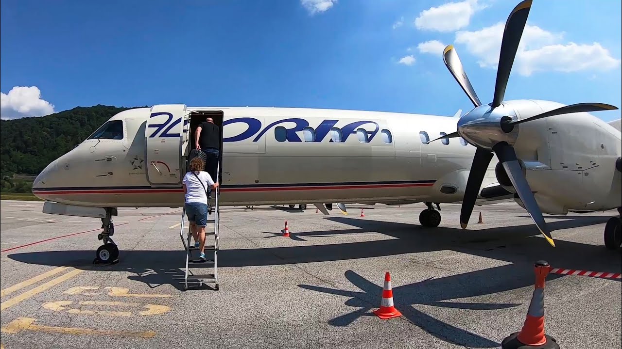 Saab 2000 а/к Adria Рейс Лугано - Цюрих