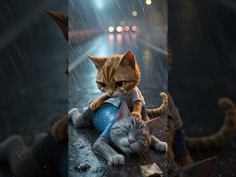 This Broke My Heart… A Tiny Stray Cat’s Struggle to Survive 💔🐾 #cat #adventure #funny