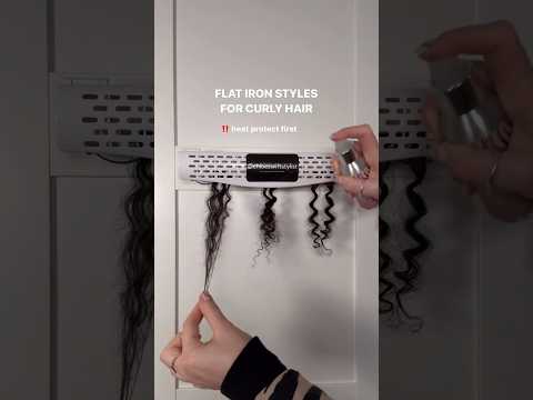 Flat Iron Styles For Curly Hair #curlyhair #curlyhairstyles #curls #hairstylist