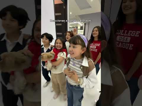 Las hermanitas reaccionan a los disfraces de Karen y Nando #shorts #yoloaventuras