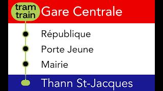 annonces tram-train Mulhouse • TT14 • Mulhouse Gare Centrale – Lutterbach – Thann St-Jacques