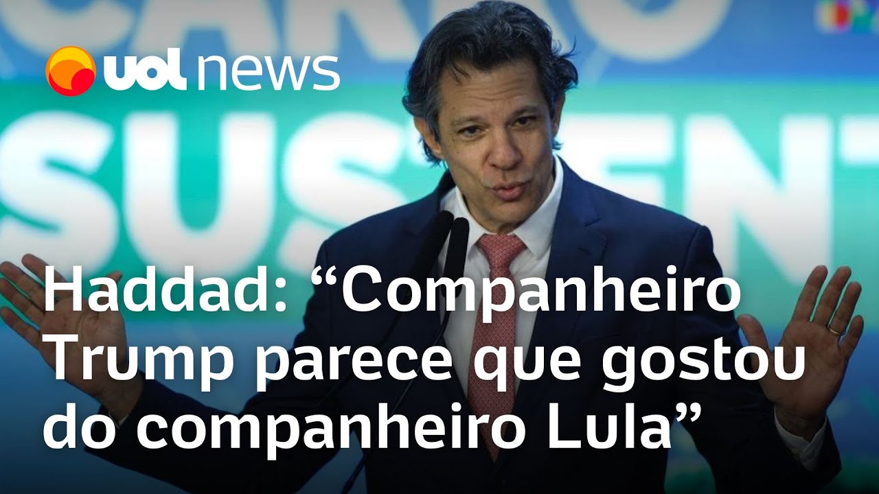 Parece que companheiro Trump gostou do Lula e vai conversar sobre o que importa diz Haddad