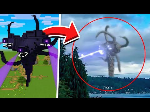 Mobs do Minecraft CAPTURADOS NA VIDA REAL