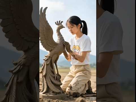 🥰cute girl make a peacock 🦚 dada make a 🐕 dog #aivideo #cartoon #girl #shortfeed