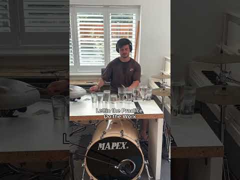 Day 3: Through the Fire and Flames on Glasses of Water & Drums (180bpm) #shorts