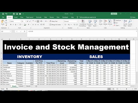 invoice and stock management in excel Excel