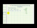 Factoring and Solving Polynomial Equations