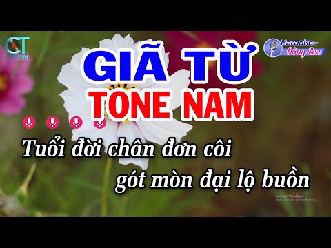 Karaoke Giã Từ Tone Nam Am || Nhạc Sống Đồng Sen