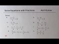 Solving Multi-Step Linear Equations with Fractions