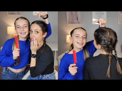 Mi hija me hace trenzas! 👩‍👧💇‍♀️ Tutorial divertido y fácil | Mummy daughter braid tutorial