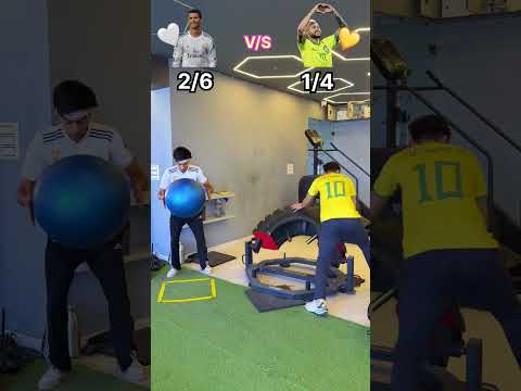 Ronaldo Box Control 🔥 vs Neymar Tire Power ⚡Who’s taking this round? 😎⚽#football #ronaldo #neymar