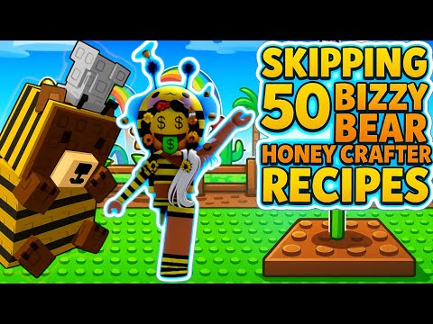 Skipping 50 Brizzy Bear Honey Crafter Recipes in Grow a Garden! For 2000 Robux 🤑