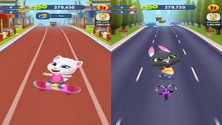 Talking Tom Gold Run Summer of Sports VS Cycle Tour event Talking Becca VS Talking Angela Boss Fight