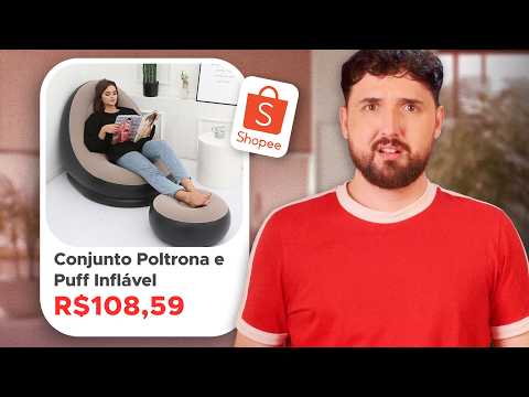 😱 Produtos BARATOS DEMAIS para ser verdade | Comprei um Sofá Inflável e um Massageador da Shopee