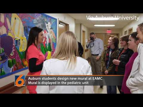 Auburn University students design and paint new mural for pediatric unit at EAMC