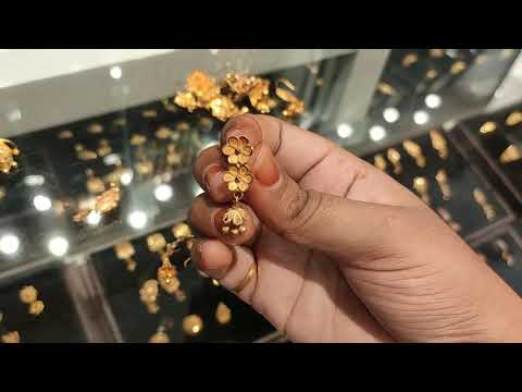 অসম্ভব সুন্দর সোনার কানের দুল কালেকশন..Light weight gold ear ring collection.