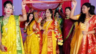 Gaye Holud || গায়ে হলুদের নাচ || Bangladeshi Wedding Video || Gaye Holud er Gaan || গ্রামের বিয়ে