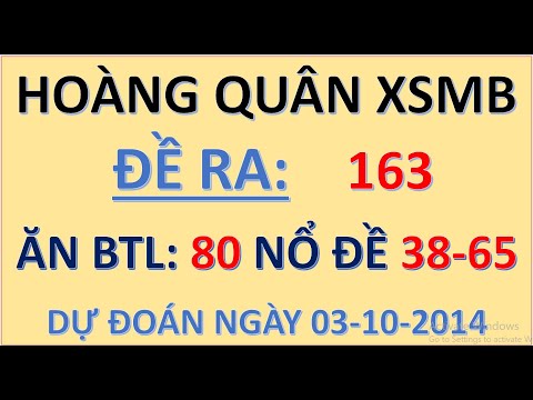 SOI CẦU XSMB 03/10- SOI CẦU MIỀN BẮC - SOI CẦU ĐỀ - SOI CẦU LÔ - XSMB - HOÀNG QUÂN SOI CẦU XSMB