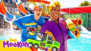 Playing SINK OR FLOAT with Blippi at the Watepark! 🌊🤽🛝