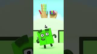 Conteo arcoíris - Numberblobs - Parte 2 | Contando con Tres y Cuatro | Numberblocks #shorts
