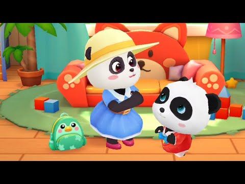 BAYI PANDA KIKI DAN IBU PANDA INGIN PERGI KE KEBUN BUAH-BUAH-BUAHAN | RUMAH BERMAIN PANDA | BABYBUS