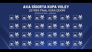 2024 2025 AXA Sigorta Kupa Voley Çeyrek Final Kadınlar ve Erkekler Kura Çekimi