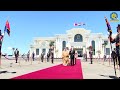الرئيس عبد الفتاح السيسي يودع ملك البحرين من مطار العلمين
