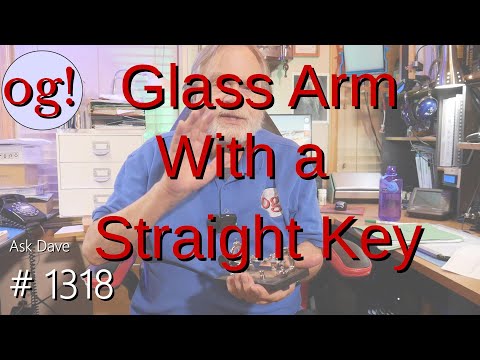 Glass Arm With a Straight Key (#1318)