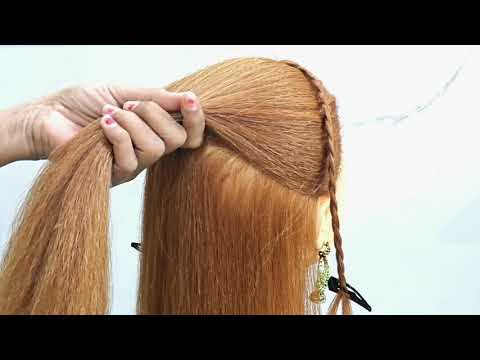 2 easy & cute hairstyle for girls | hairstyle for outgoing, party #shortsfeed #kurti,top, jeans etc😍