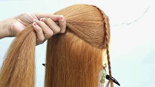 2 easy & cute hairstyle for girls | hairstyle for outgoing, party #shortsfeed #kurti,top, jeans etc😍