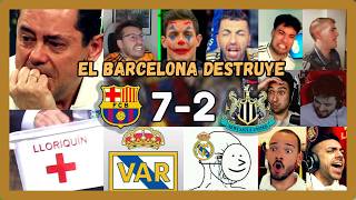 🤣🔥LOS MEJORES LLOROS MADRIDISTAS EN EL BARCELONA 7 NEWCASTLE 2 (EXHIBICIÓN CULÉ)