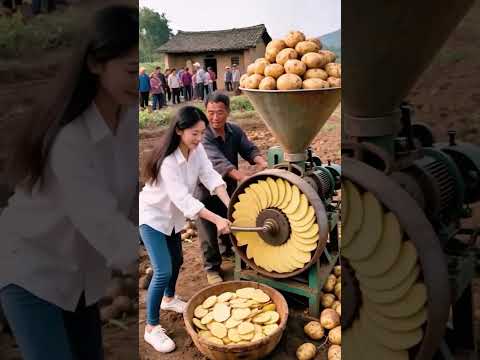 Very Good Machine Potato 🥔 Chips ep07 #farmer #potato #shorts #satisfying