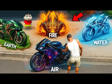 GTA V : Franklin & Shinchan Collecting RARE ELEMENTAL BIKES In GTA 5 Telugu | #gta5