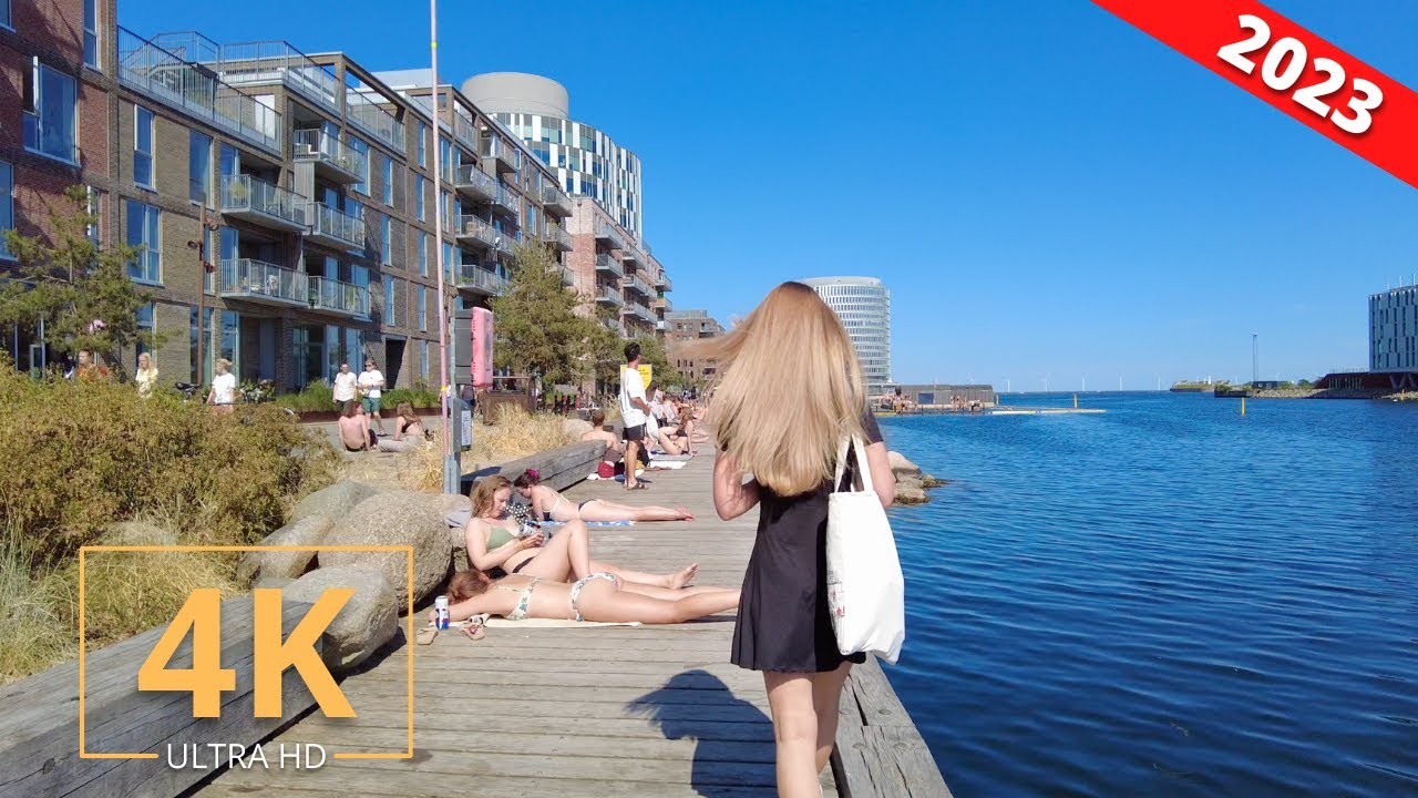Copenhagen, Denmark 🇩🇰 Waterfront Beach Walk | Summer in Europe | København