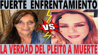 CLAUDIA DE ICAZA agarron con LUPITA MARTINEZ