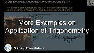 More Examples on Application of Trigonometry
