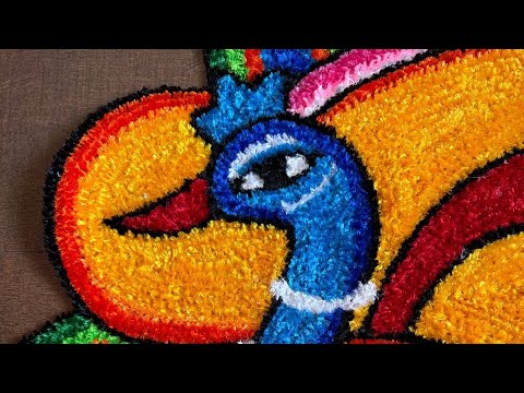 YARN RANGOLI MAKING AT HOME // DIY CRAFT !! Diwali 2024