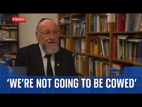 Chief rabbi on Manchester attack: 'We're not going to be cowed'