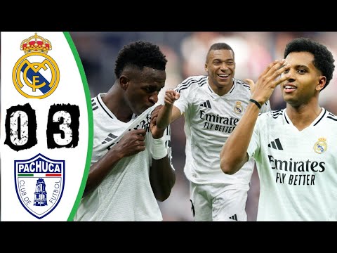 ملخص مباراة ريال مدريد وباتشوكا 3-0 اليوم | أهداف مباراة ريال مدريد وباتشوكا | هدف مبابي العالمي