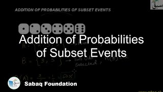Addition of Probabilities of Subset Events
