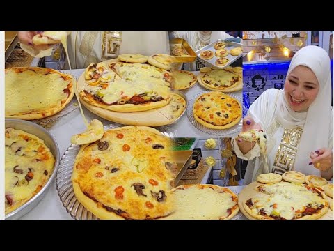 وصفه بيتزا هتدعيلي عليها من سهولتها وحلاوتها وبكيلو واحد مليت البيت خير 🤭🤍🙈