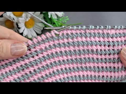 İki şiş kolay örgü yelek model anlatımı ✅️Eays knitting crochet patterns