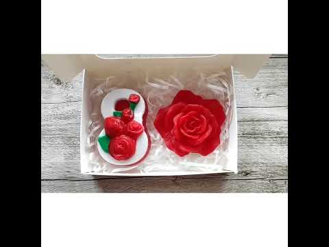 мыло ручной работы восьмое марта восьмерка роза