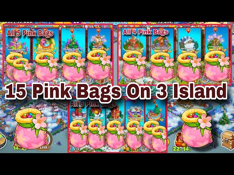 ALL 15 Pink Bags FROM Island Of Finbacks TO Tranquil Valley To Rendezvous | Family Island Pink Bags