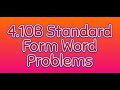 Exploring Standard Form Word Problems
