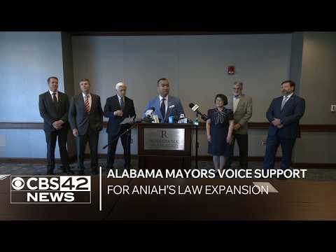 YouTube video thumbnail: Alabama Mayors Voice Support for Aniah's Law Expansion