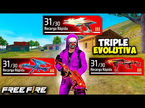 RETO DE LA TRIPLE EVOLUTIVA  😰 EN FREE FIRE