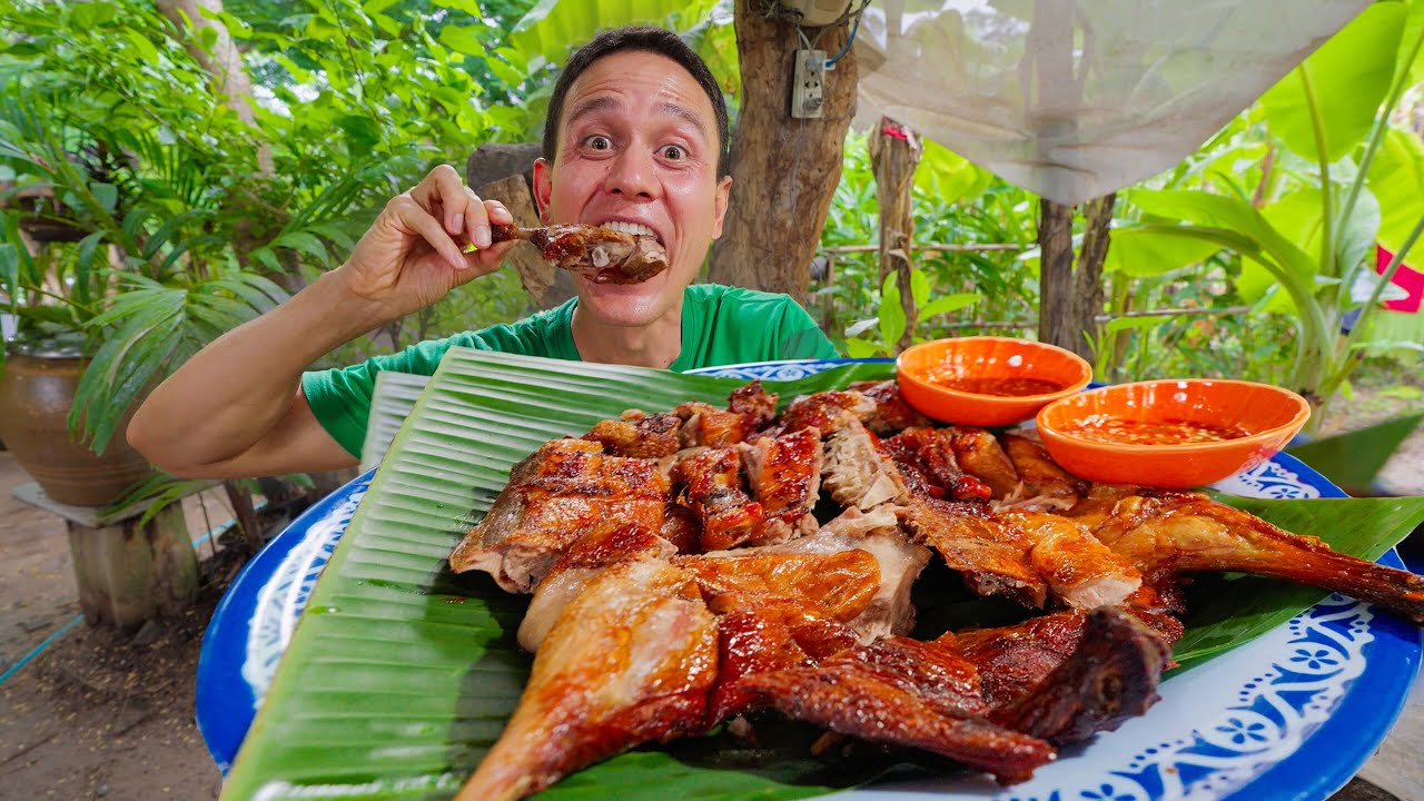 Thai Street Food in Phuket! WHOLE DUCK in the Jungle! - Phuket, Thailand