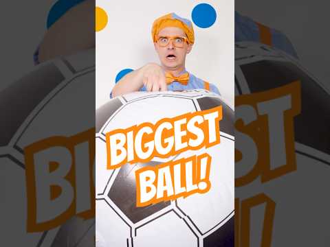 What's the BIGGEST Soccer Ball ⚽️ Blippi Can Play With?